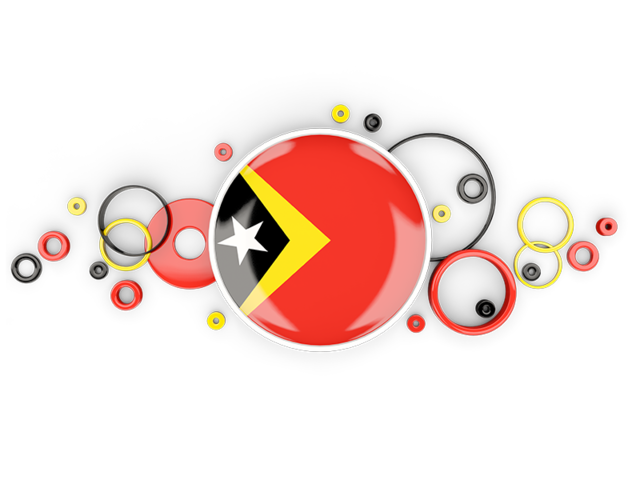 Circle background. Download flag icon of East Timor at PNG format
