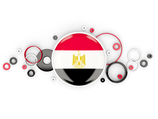 Circle background. Download flag icon of Egypt at PNG format