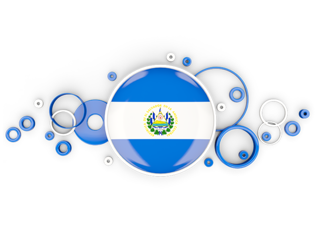 Circle background. Download flag icon of El Salvador at PNG format