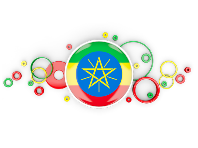 Circle background. Download flag icon of Ethiopia at PNG format