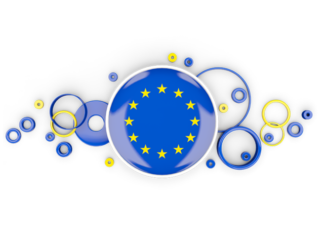 Circle background. Download flag icon of European Union at PNG format