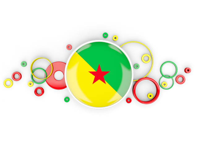 Circle background. Download flag icon of French Guiana at PNG format