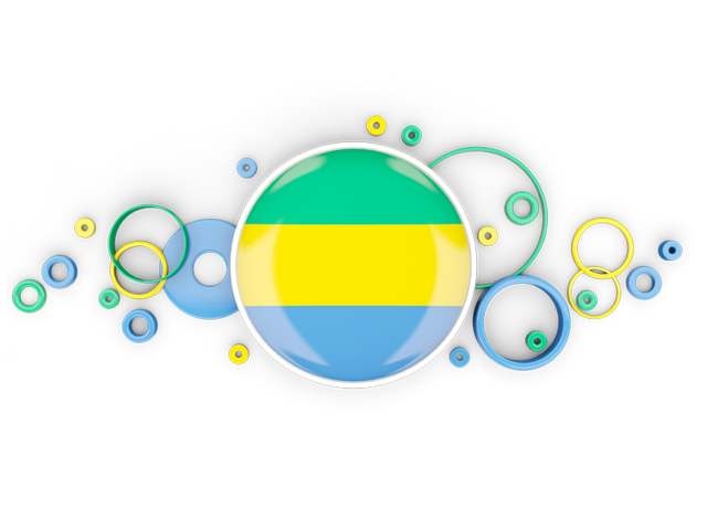 Circle background. Download flag icon of Gabon at PNG format