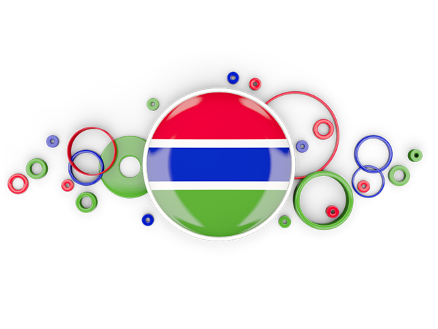 Circle background. Download flag icon of Gambia at PNG format