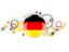 Germany. Circle background. Download icon.