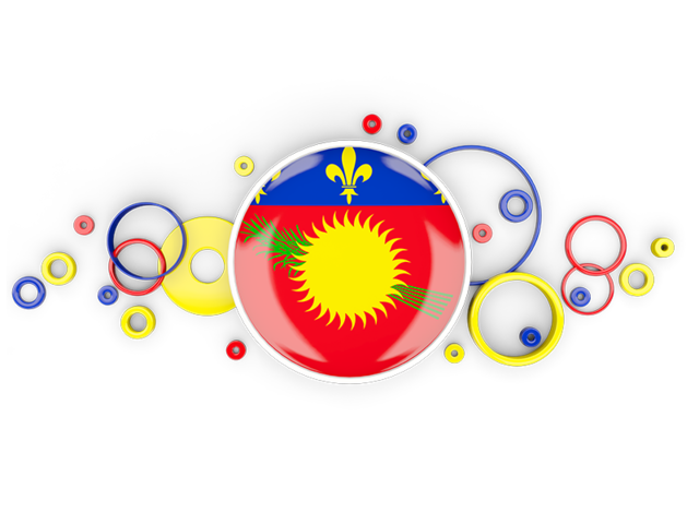 Circle background. Download flag icon of Guadeloupe at PNG format