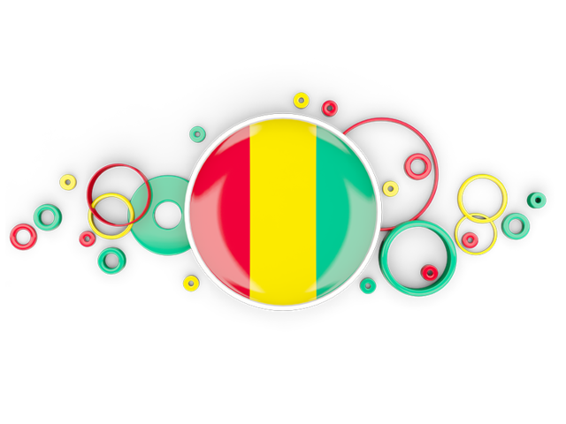 Circle background. Download flag icon of Guinea at PNG format