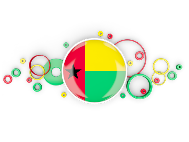Circle background. Download flag icon of Guinea-Bissau at PNG format