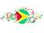 Guyana. Circle background. Download icon.