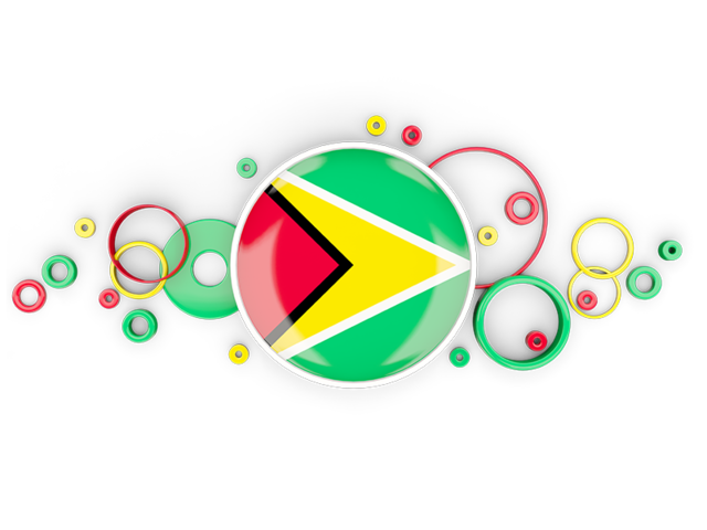 Circle background. Download flag icon of Guyana at PNG format