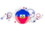 Haiti. Circle background. Download icon.
