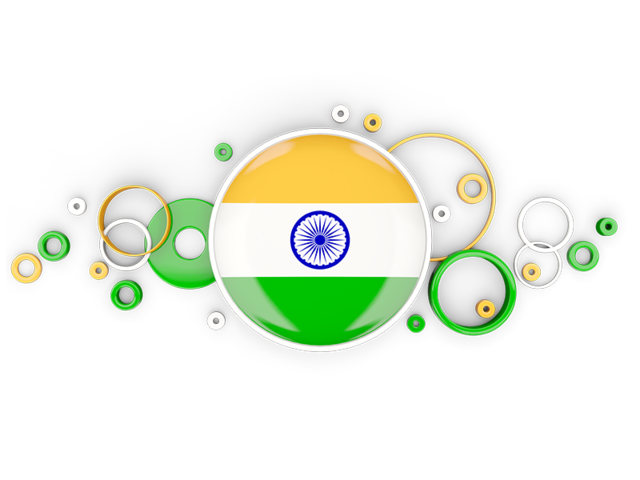 Circle Background Illustration Of Flag Of India