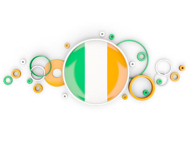 Circle background. Download flag icon of Ireland at PNG format
