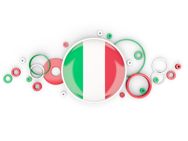 Circle background. Download flag icon of Italy at PNG format