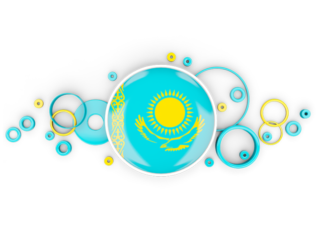 Circle background. Download flag icon of Kazakhstan at PNG format