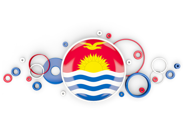 Circle background. Download flag icon of Kiribati at PNG format