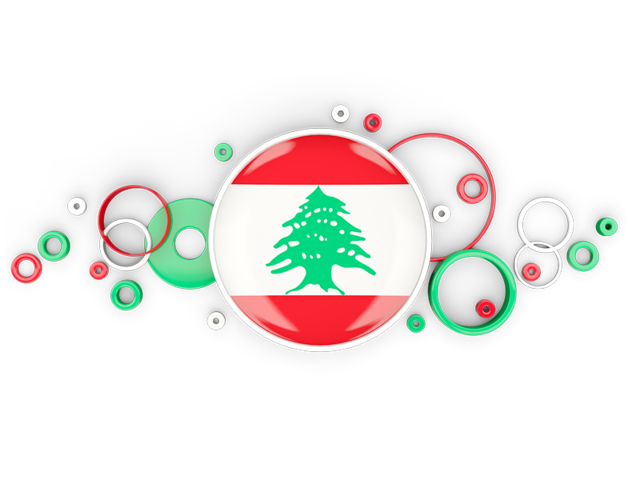 Circle background. Download flag icon of Lebanon at PNG format