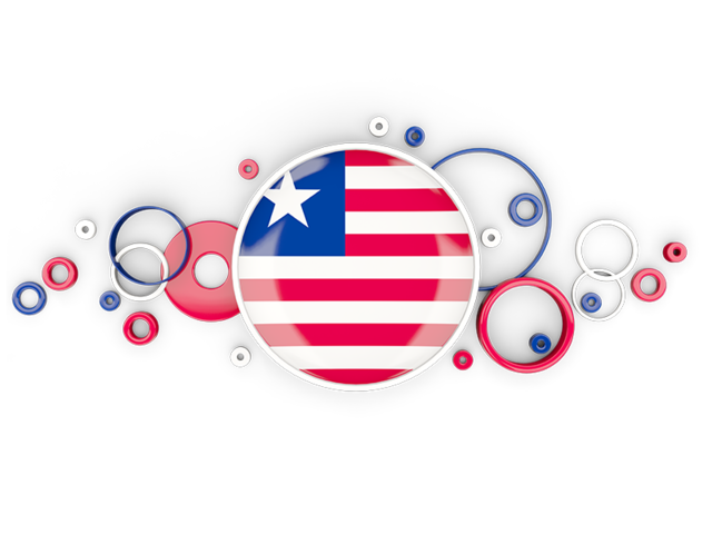 Circle background. Download flag icon of Liberia at PNG format
