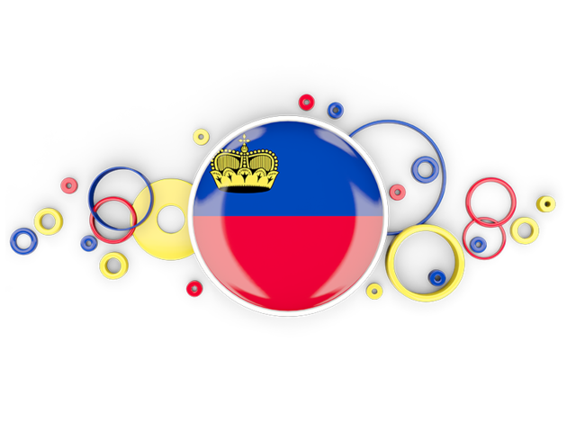 Circle background. Download flag icon of Liechtenstein at PNG format