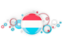 Luxembourg. Circle background. Download icon.