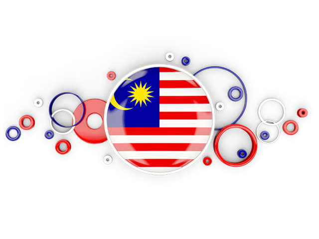 Circle background. Illustration of flag of Malaysia