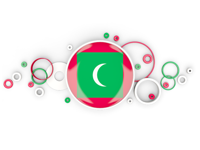 Circle background. Download flag icon of Maldives at PNG format