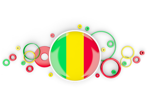 Circle background. Download flag icon of Mali at PNG format