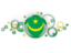 Mauritania. Circle background. Download icon.