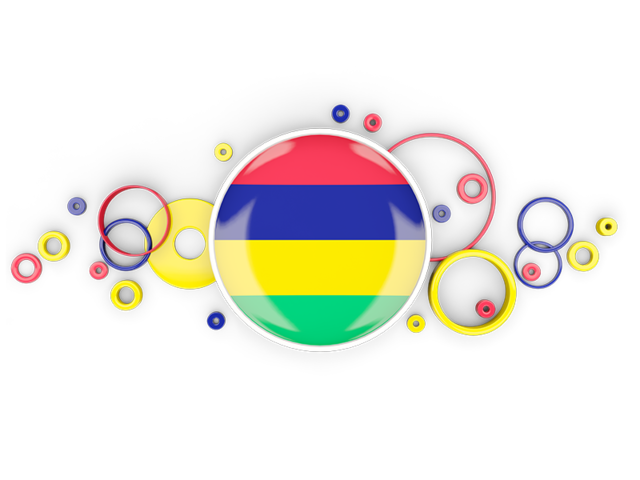 Circle background. Download flag icon of Mauritius at PNG format