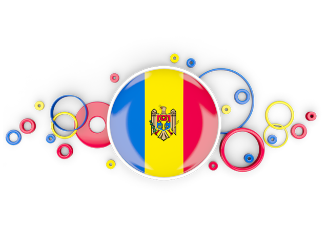 Circle background. Download flag icon of Moldova at PNG format