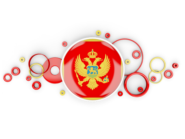 Circle background. Download flag icon of Montenegro at PNG format