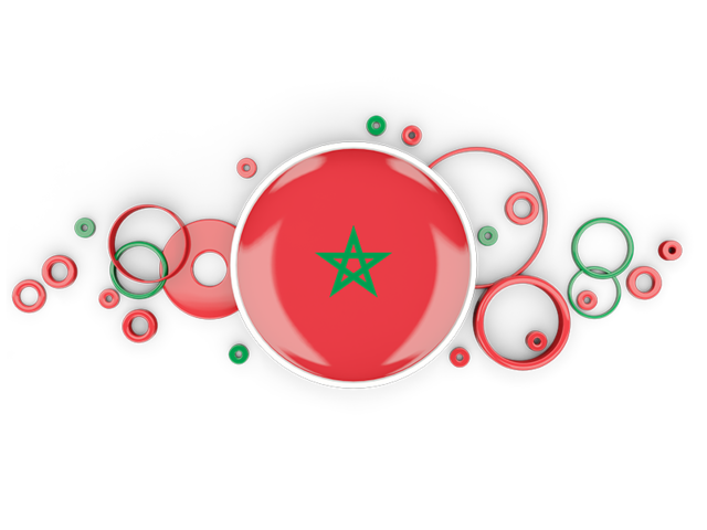 Circle background. Download flag icon of Morocco at PNG format