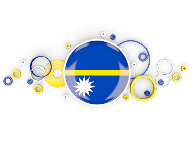 Circle background. Download flag icon of Nauru at PNG format