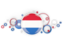 Netherlands. Circle background. Download icon.