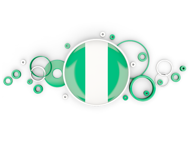 Circle background. Download flag icon of Nigeria at PNG format