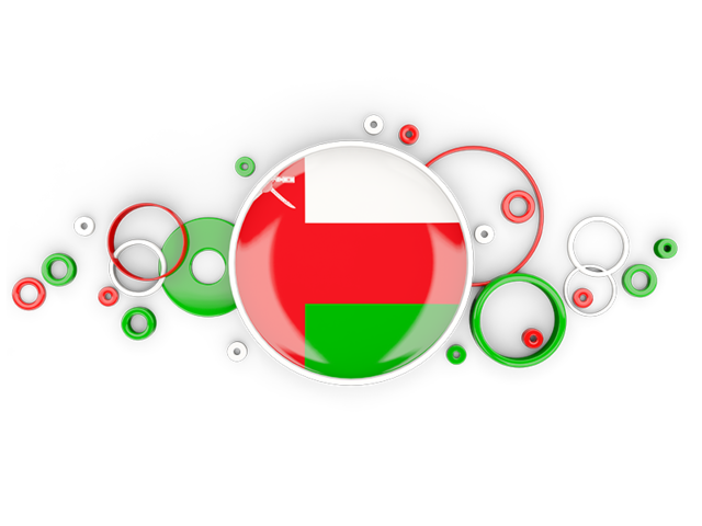 Circle background. Download flag icon of Oman at PNG format