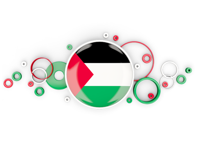 Circle background. Download flag icon of Palestinian territories at PNG format