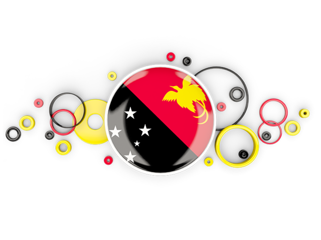 Circle background. Download flag icon of Papua New Guinea at PNG format