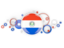 Paraguay. Circle background. Download icon.