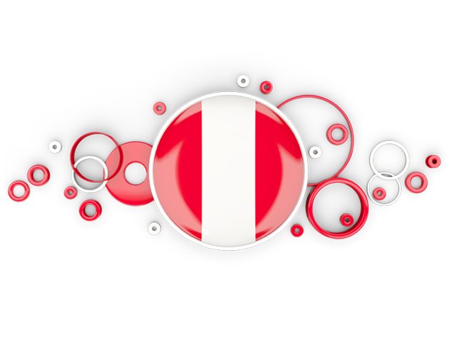 Circle background. Download flag icon of Peru at PNG format