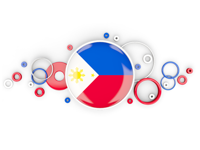 Circle background. Download flag icon of Philippines at PNG format