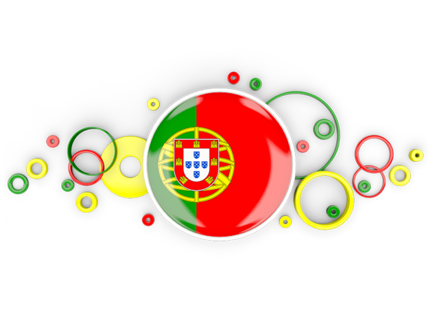 Circle background. Download flag icon of Portugal at PNG format