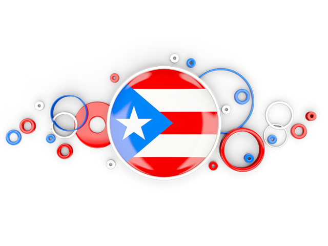 Бэкграунд из окружностей. Скачать флаг. Пуэрто-Рико