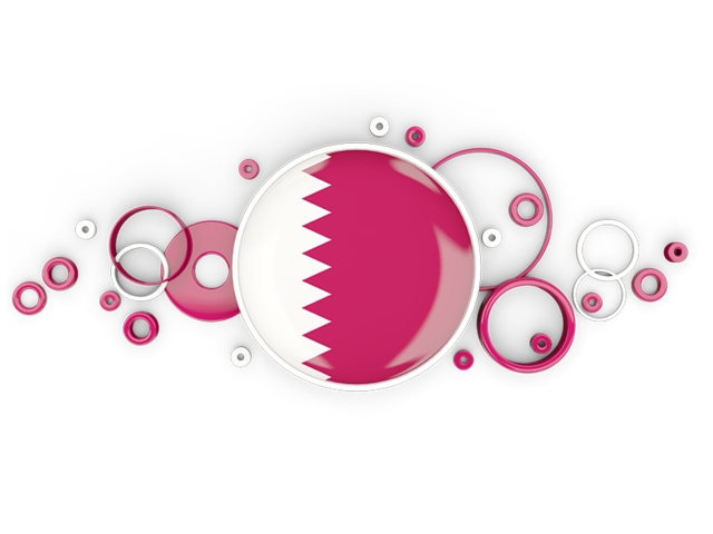 Circle background. Download flag icon of Qatar at PNG format