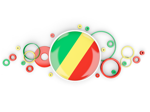 Circle background. Download flag icon of Republic of the Congo at PNG format