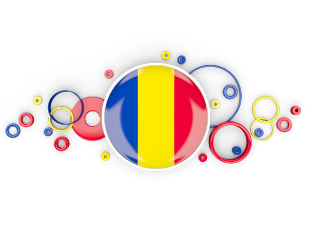 Circle background. Download flag icon of Romania at PNG format