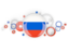 Russia. Circle background. Download icon.