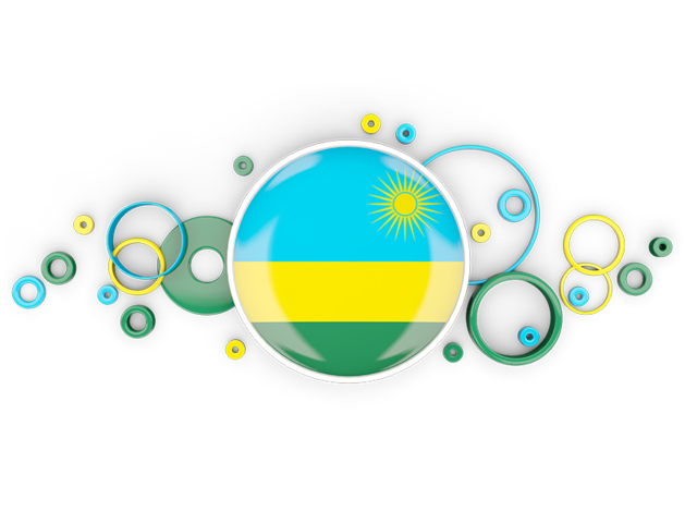 Circle background. Download flag icon of Rwanda at PNG format
