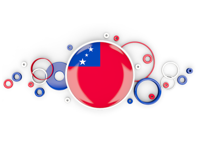 Circle background. Download flag icon of Samoa at PNG format