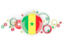 Senegal. Circle background. Download icon.